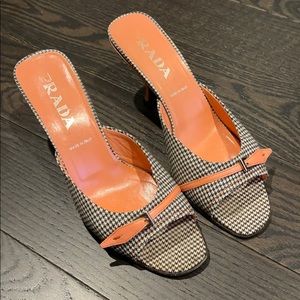 AUTHENTIC Prada Vero Cuoio Heels Size 38.5